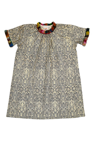 Silk Knit Snake Print Dress