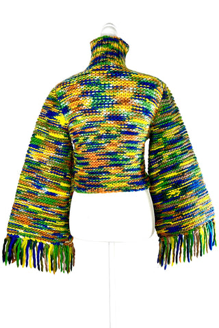 Fall 1997 Todd Oldham Hand-Knitted Fringe Sweater