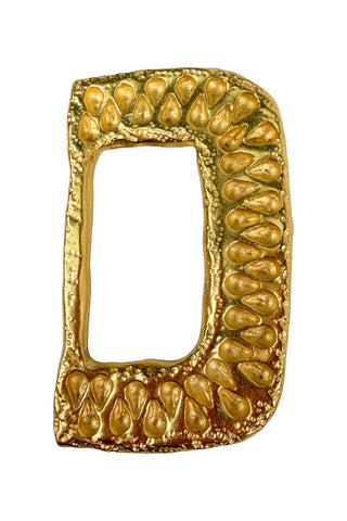 24 kt Gold Plated Debossed Belt Buckle