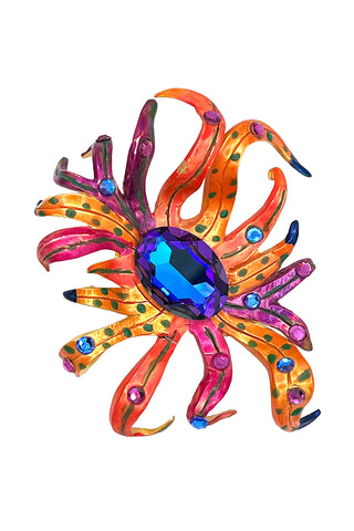 1996 Space Flower Pin with Swarovski Crystals