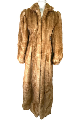 Fall 1997 Todd Oldham Tan Faux Fur Coat