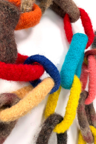 Felted Chain Soft Sculpture