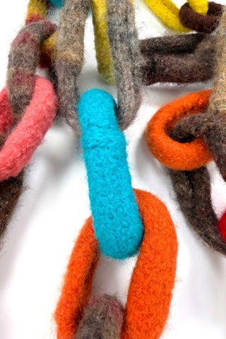 Felted Chain Soft Sculpture