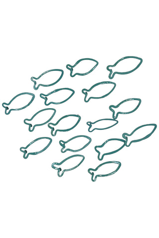 Vintage Todd Oldham Handmade Wire Fish Buttons, Set of 16