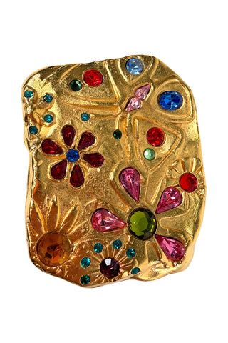 24 kt Gold Plated Flower Garden Belt Buckle