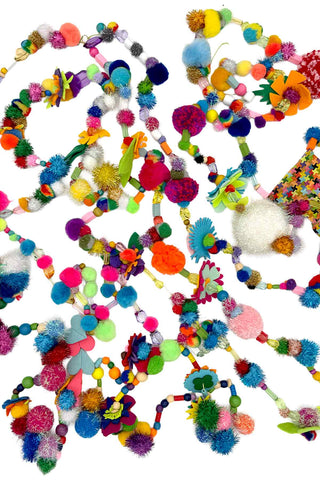 Whimsical Garland Made From Craft Supplies