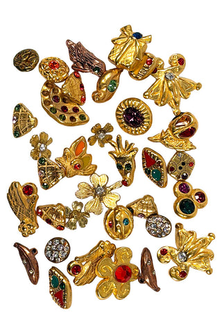 24 kt Gold Plated and Swarovski Crystal Button Grab Bag