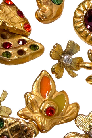 24 kt Gold Plated and Swarovski Crystal Button Grab Bag