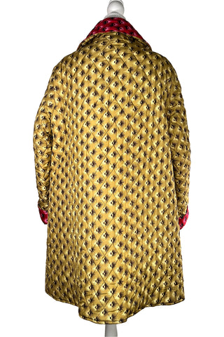 Fall 1992 Todd Oldham Tuft Print Reversible Coat