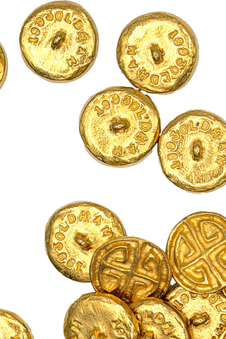 24 kt Gold Plated Crest Shank Buttons 1993. 30 Piece Set