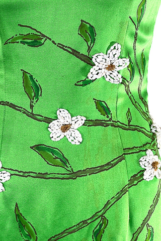 Spring 1998 Todd Oldham Pearl-Embroidered Silk Satin Dress
