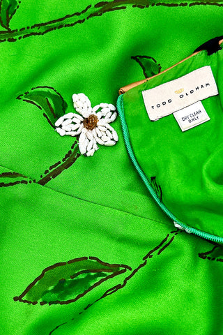 Spring 1998 Todd Oldham Pearl-Embroidered Silk Satin Dress