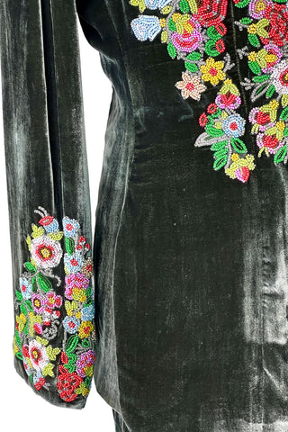 Fall 1995 Todd Oldham Beaded Velvet Suit