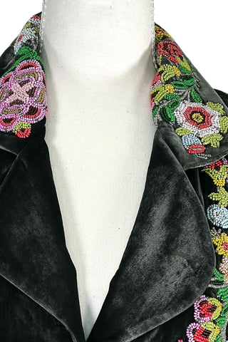 Fall 1995 Todd Oldham Beaded Velvet Suit