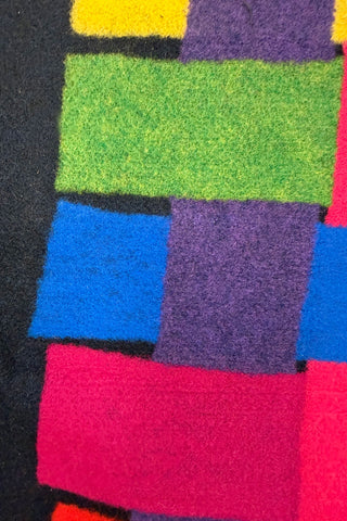 1991 Vintage Todd Oldham Hand Felted Wool Fabric Panel