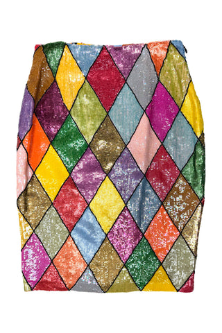 Spring 1993 Harlequin Sequin Skirt