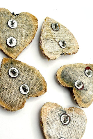 11 Piece hand-Embroidered and Beaded Heart Button Collection