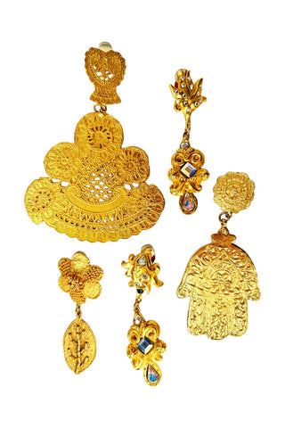24 kt Gold Plated Single Earring Collection
