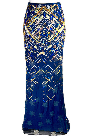 Fall 1998 Todd Oldham Beaded Chiffon Triple Layer Skirt