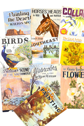 Lot of 10 Mid-Century Art Instruction Book Lot (1940s–1970s)