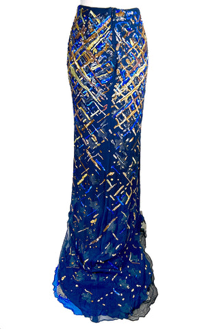 Fall 1998 Todd Oldham Beaded Chiffon Triple Layer Skirt