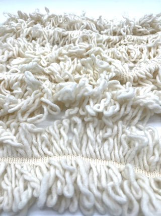 Todd Oldham Studio Off-White Wool Fringe Trim — 6″ Wide Total