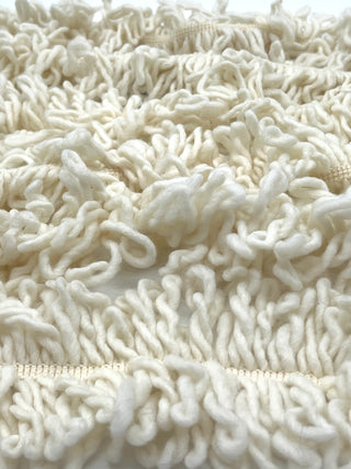 Todd Oldham Studio Off-White Wool Fringe Trim — 6″ Wide Total