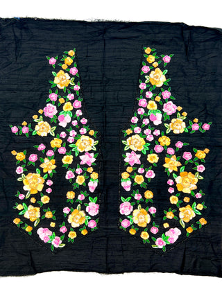 beaded floral vest