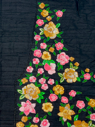 beaded floral vest