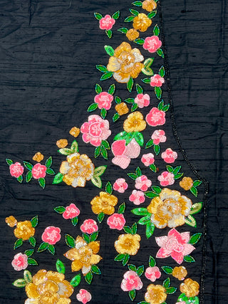 beaded floral vest
