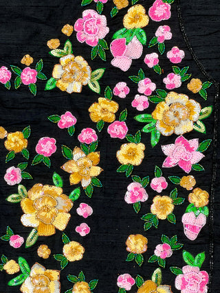 beaded floral vest