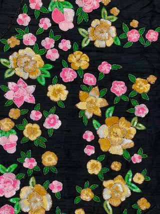 beaded floral vest