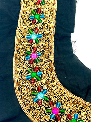 Vintage Todd Oldham Fall 1993 Embellished U-Neck Panel With Gold Bullion Embroidery
