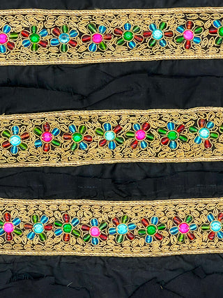 Vintage Todd Oldham Fall 1993 Gold Bullion Beaded Garment Embellishments — 5-Piece Set