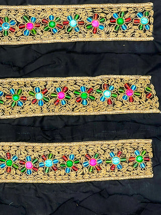 Vintage Todd Oldham Fall 1993 Gold Bullion Beaded Garment Embellishments — 5-Piece Set