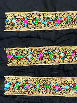 Vintage Todd Oldham Fall 1993 Gold Bullion Beaded Garment Embellishments — 5-Piece Set