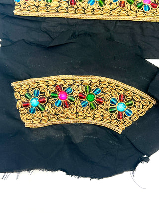 Vintage Todd Oldham Fall 1993 Gold Bullion Beaded Garment Embellishments — 5-Piece Set