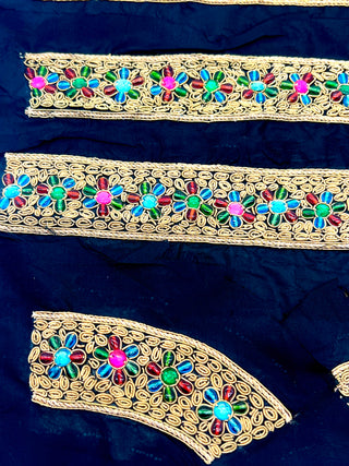 Vintage Todd Oldham Fall 1993 Gold Bullion Beaded Garment Embellishments — 5-Piece Set