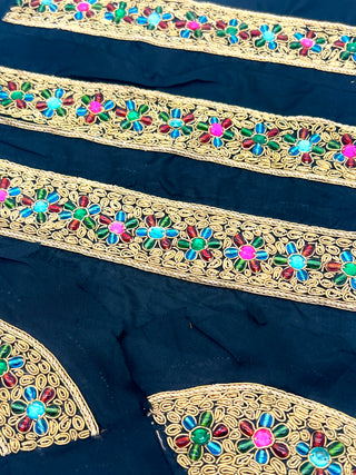 Vintage Todd Oldham Fall 1993 Gold Bullion Beaded Garment Embellishments — 5-Piece Set