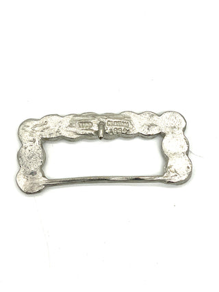 Vintage Todd Oldham 1994 Silver-Plated Swirl Belt Buckle — Signed & Dated