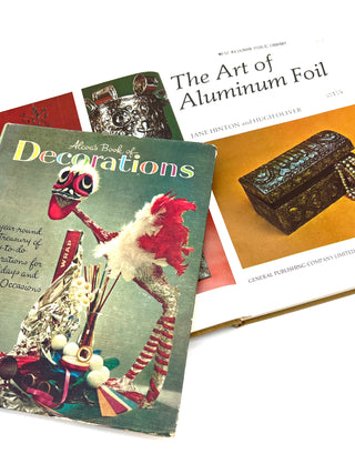 Todd Oldham Studio Collection - Tin Foil Fun Book Bundle - Alcoa’s Book of Decorations + The Art of Aluminum Foil — Vintage How-To Pair