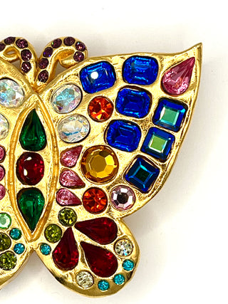 Spring 1993 24 kt Gold Plated and Jeweled Butterfly Belt Buckle