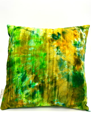 Fall 1994 Vintage Green Tye Dye Velvet Pillow Limited Edition 18'x17'