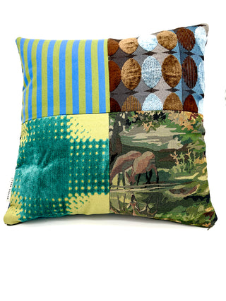 Vintage 1990s Limited Edition Paint By Number Pattern Mix Pillow 18"x 17"
