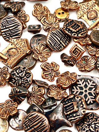 1990's Archive Copper-Plated Button Grab Bag Set of 120