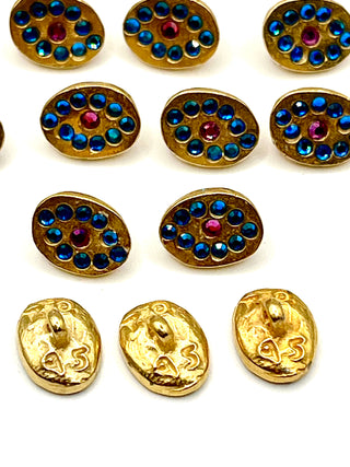 Todd Oldham 1995 Archive Ocean Eye Buttons Set of 12