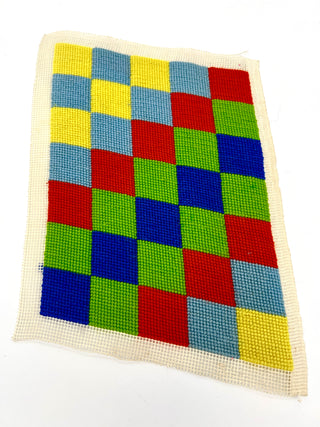 Vintage Modern Checkerboard Needlepoint Panel — Colorful & Geometric  | Todd Oldham Studio Collections
