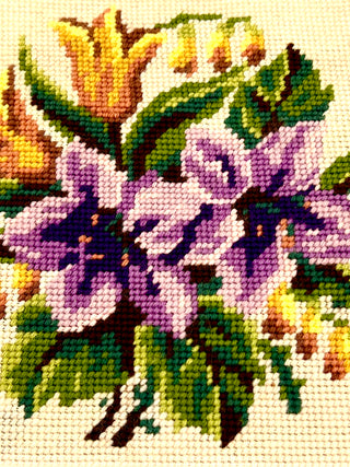 Vintage Floral Bouquet Still Life Needlepoint — Todd Oldham Studio Collection