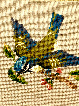 Vintage Bird Needlepoint Panel – Todd Oldham Studio Collection – 9 Inches Square