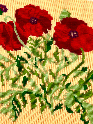1975 Red Poppies Needlepoint by Margot Johnson — Todd Oldham Studio Collection